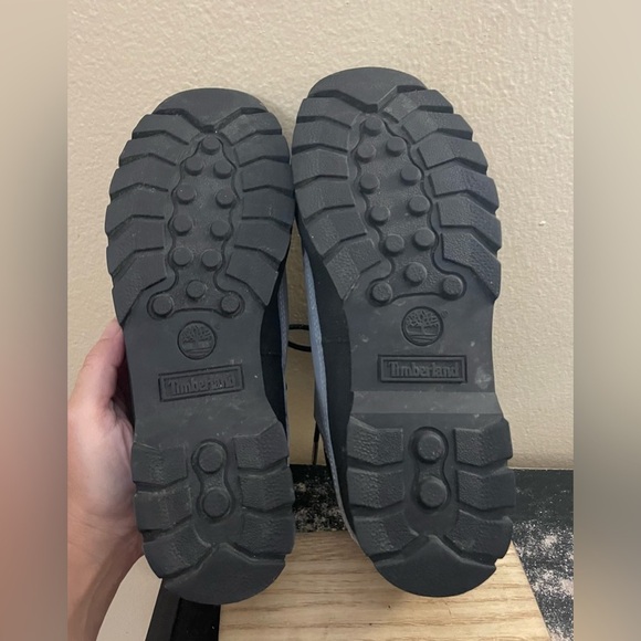 VINTAGE y2k 90s Timberland Euro-Dub Boots Soft Leather Streetwear Baby Blue 7.5 - Picture 8 of 11